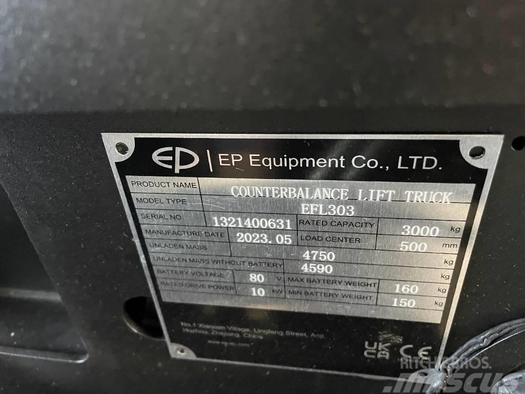 EP EFL303, Triplex, 4800mm, Vollkabine, Lithium Elektromos targoncák