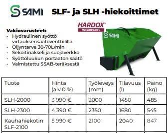 Sami SLH-2000 Hiekoitin 1450L Homok és Sószórók