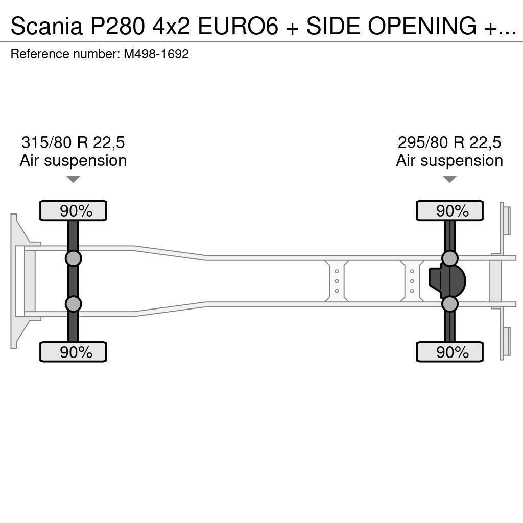 Scania P280 4x2 EURO6 + SIDE OPENING + ADR Dobozos teherautók