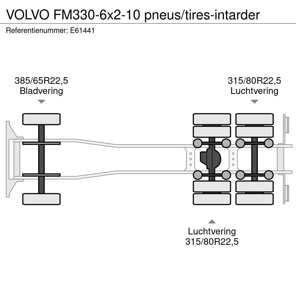 Volvo FM330-6x2-10 pneus/tires-intarder Elhúzható ponyvás