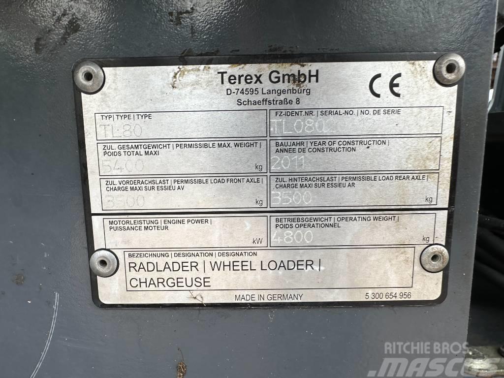 Terex TL 80 Gumikerekes homlokrakodók