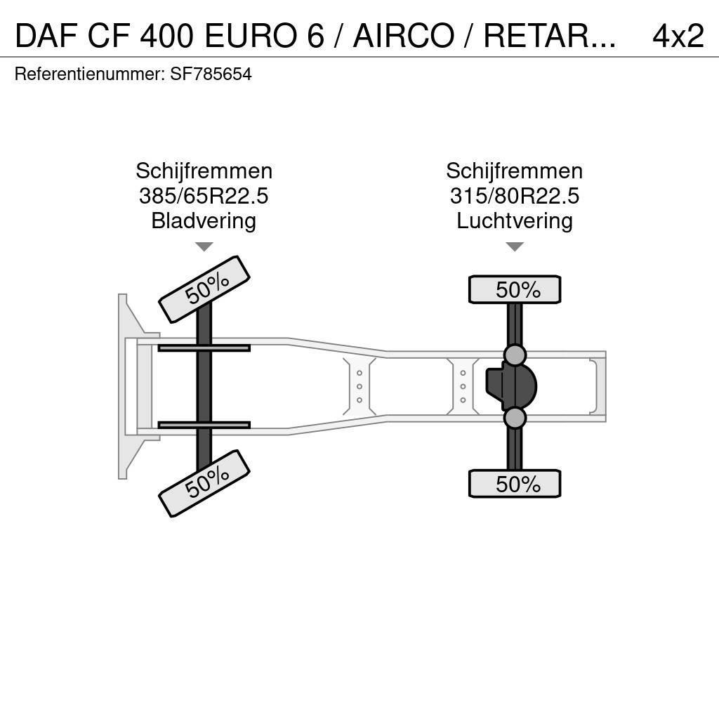 DAF CF 400 EURO 6 / AIRCO / RETARDER Nyergesvontatók