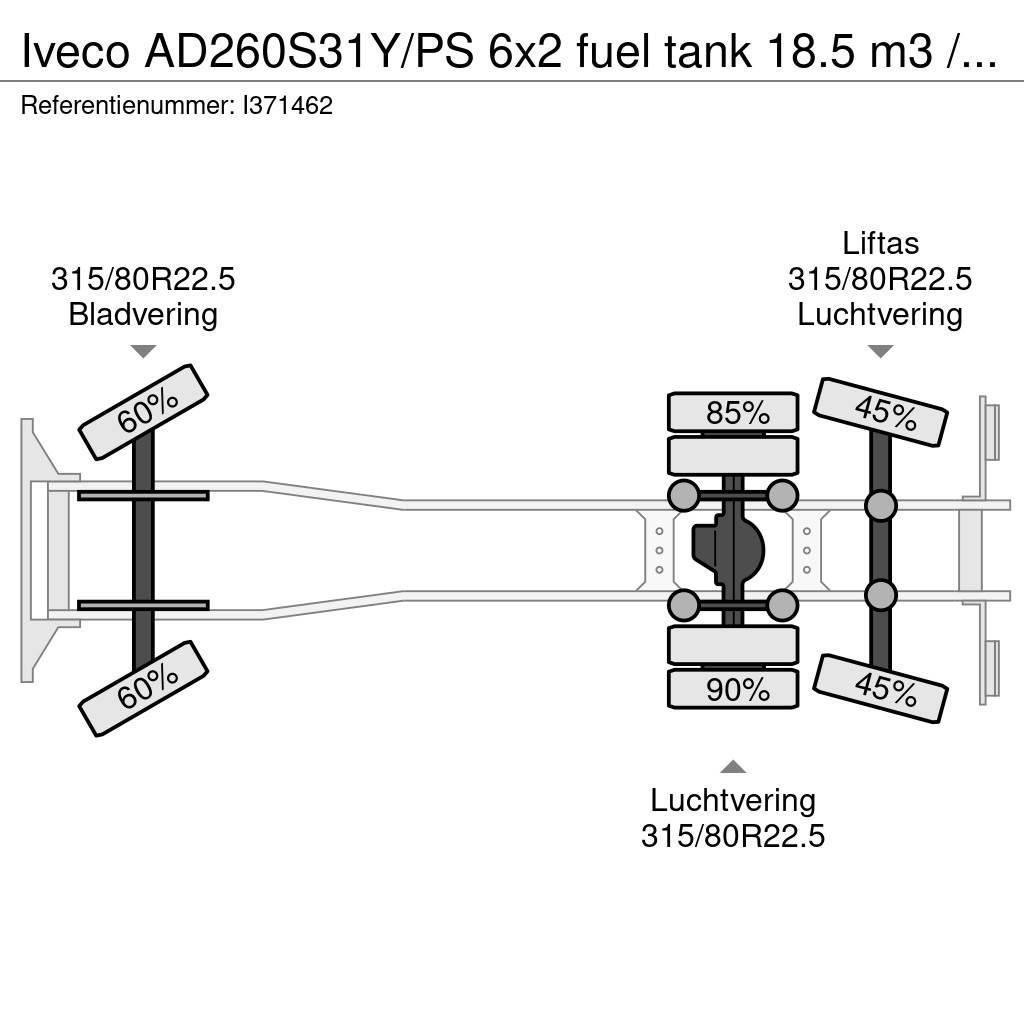 Iveco AD260S31Y/PS 6x2 fuel tank 18.5 m3 / 5 comp Tartályos teherautók