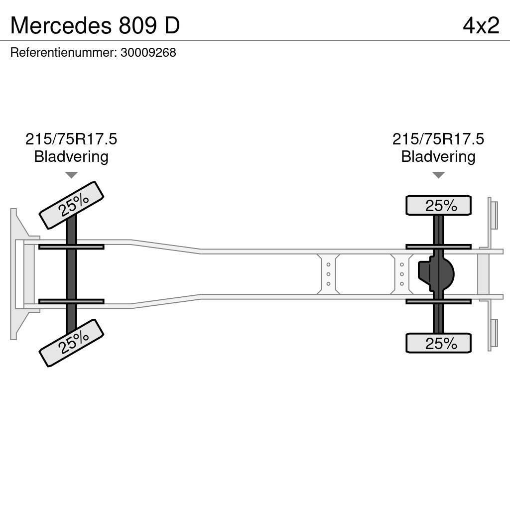 Mercedes-Benz 809 D Platós / Ponyvás teherautók