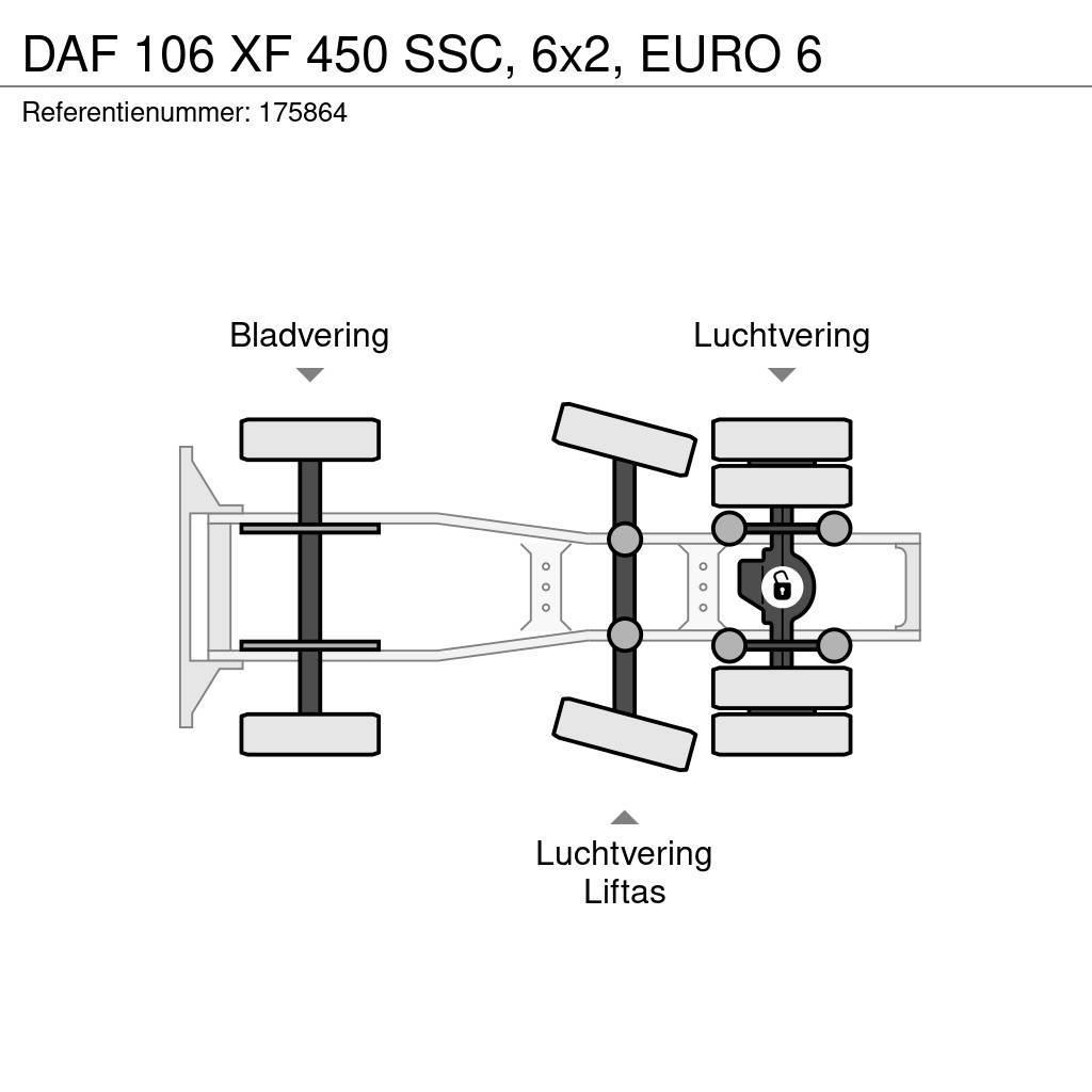 DAF 106 XF 450 SSC, 6x2, EURO 6 Nyergesvontatók