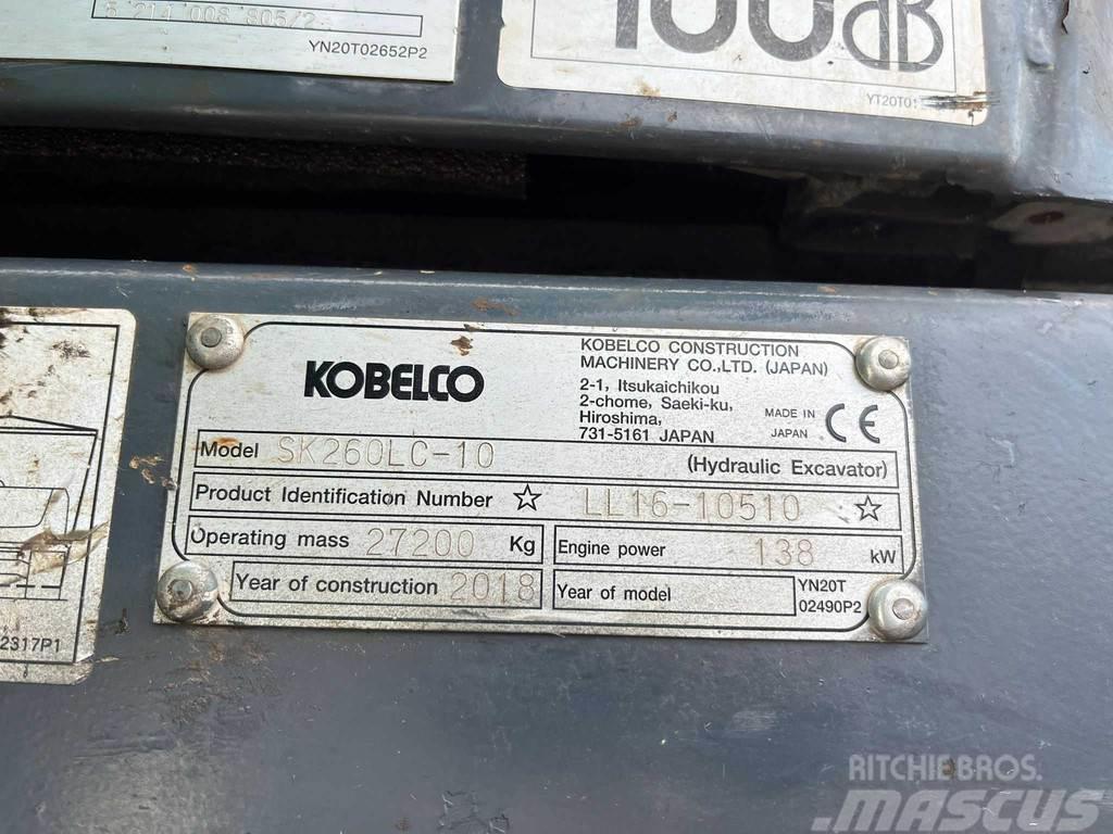 Kobelco SK 260 LC-10 2 BUCKETS / AC / CENTRAL LUBRICATION Lánctalpas kotrók