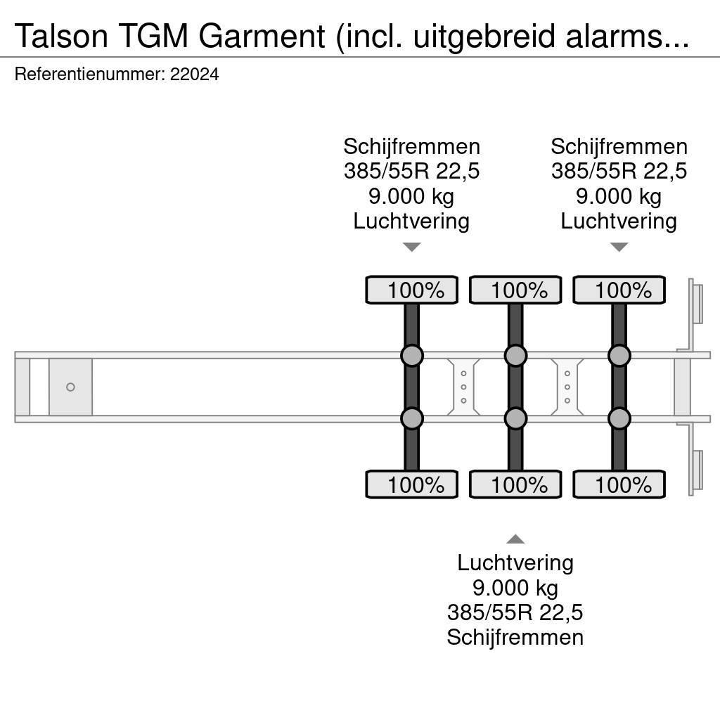 Talson TGM Garment (incl. uitgebreid alarmsysteem) Dobozos félpótkocsik