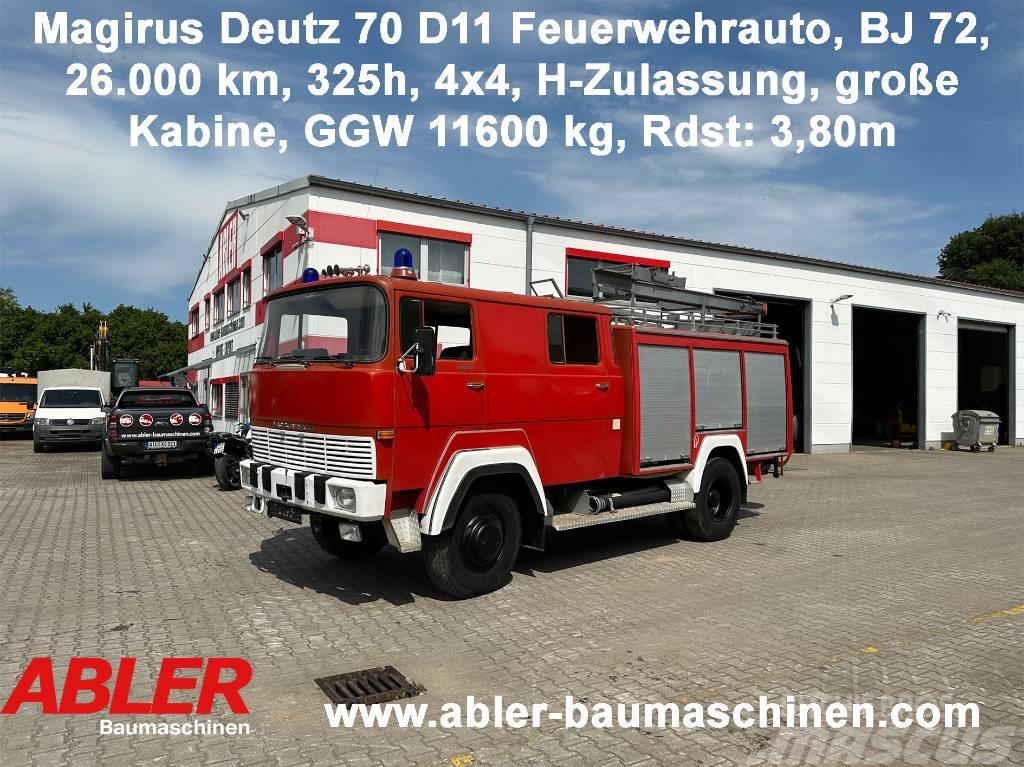 Magirus Deutz 70 D11 Feuerwehrauto 4x4 H-Zulassung Dobozos teherautók