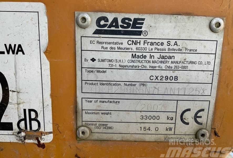 CASE CX 290 B + ROTOTILT Lánctalpas kotrók