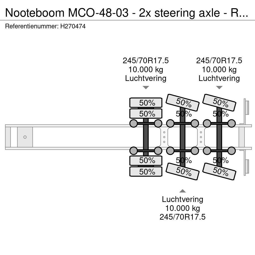 Nooteboom MCO-48-03 - 2x steering axle - Ramps - SAF Axle - Mélybölcsős félpótkocsik