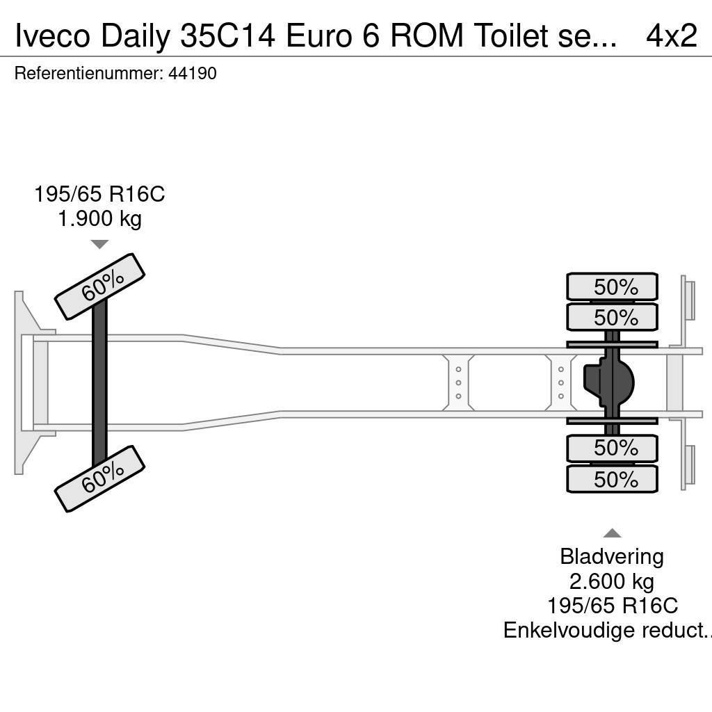 Iveco Daily 35C14 Euro 6 ROM Toilet servicewagen Vákuum teherautok