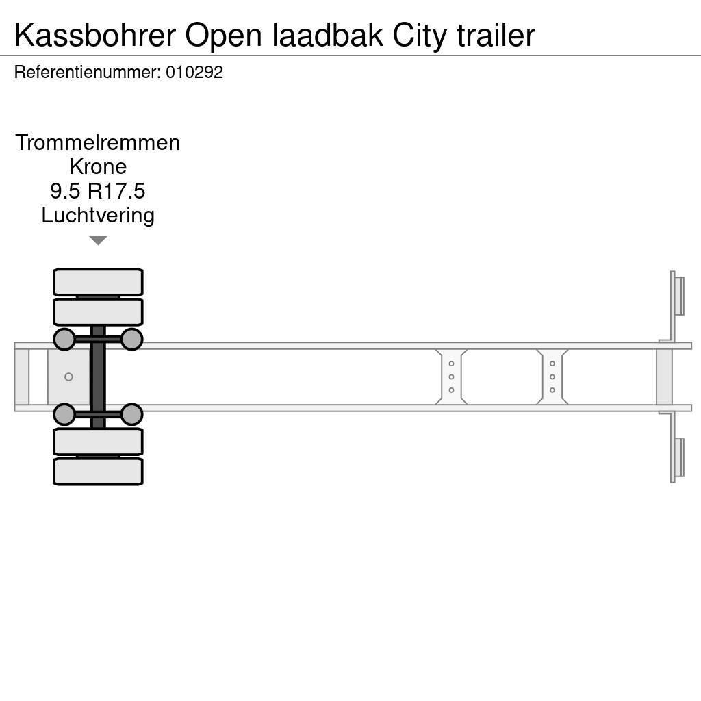 Kässbohrer Open laadbak City trailer Platós / Ponyvás félpótkocsik