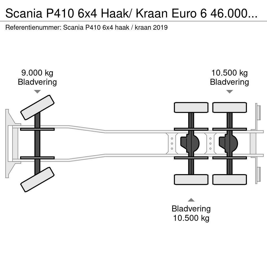 Scania P410 6x4 Haak/ Kraan Euro 6 46.000km ! Retarder Horgos rakodó teherautók
