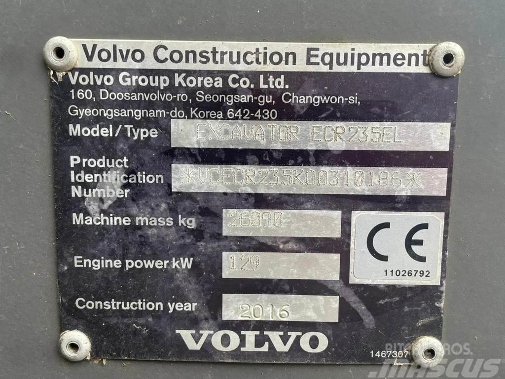 Volvo ECR 235 EL | ROTOTILT | BUCKET | AIRCO Lánctalpas kotrók