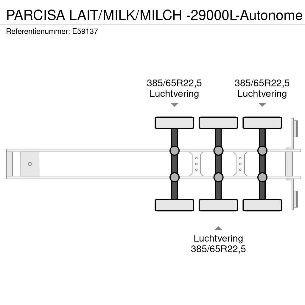  Parcisa LAIT/MILK/MILCH -29000L-Autonome Tartályos félpótkocsik