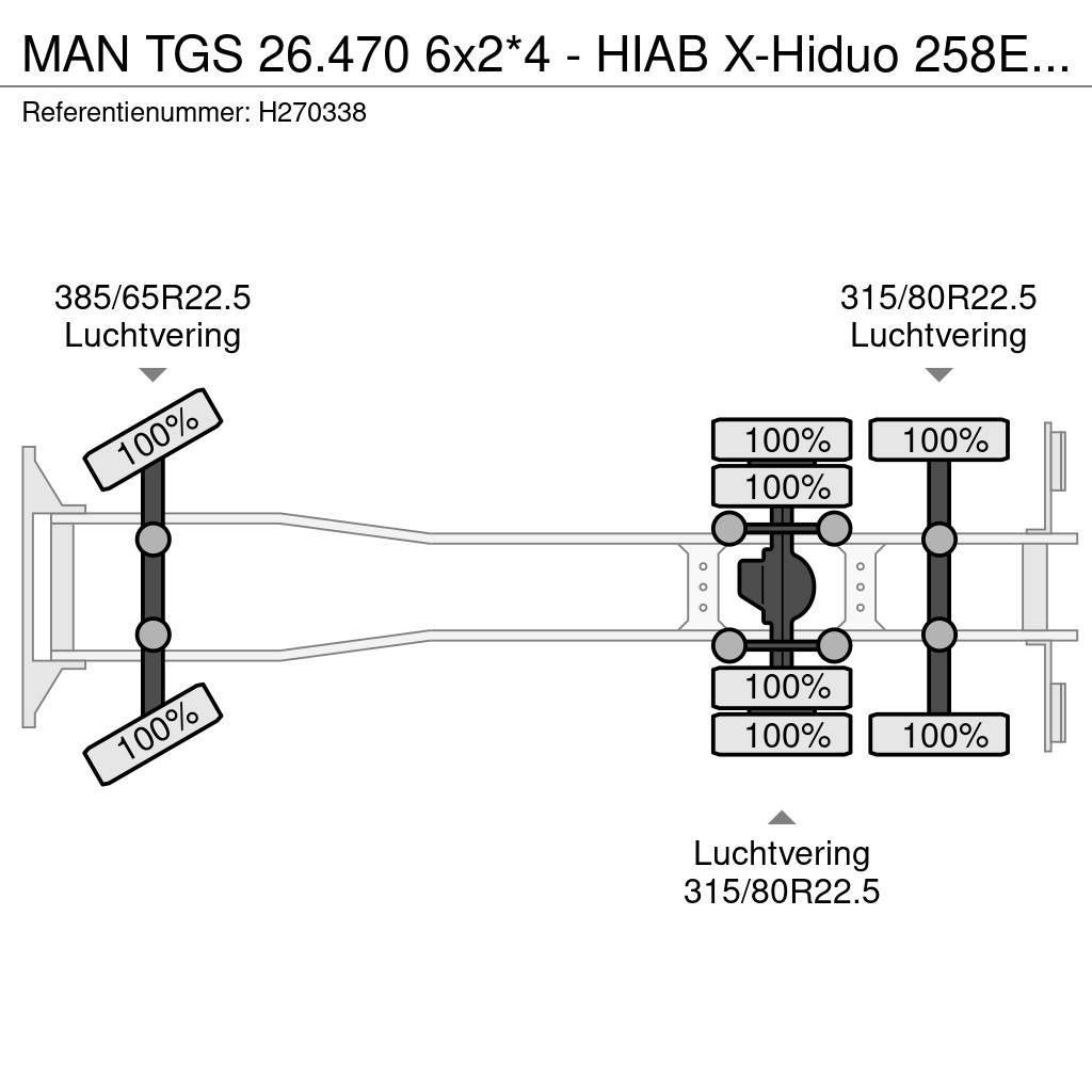 MAN TGS 26.470 6x2*4 - HIAB X-Hiduo 258E-7 Crane/Grua/ Terepdaruk