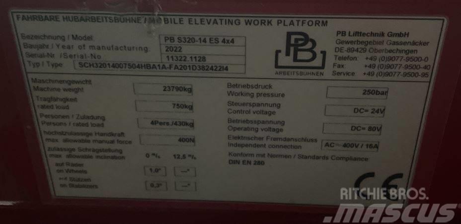 PB S320-14 4x4, high rack lift, 32m,like Holland Lift Ollós emelők