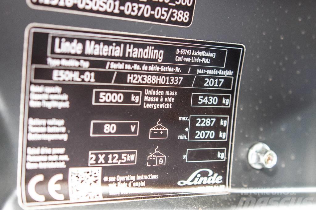 Linde E50HL-01 Elektromos targoncák