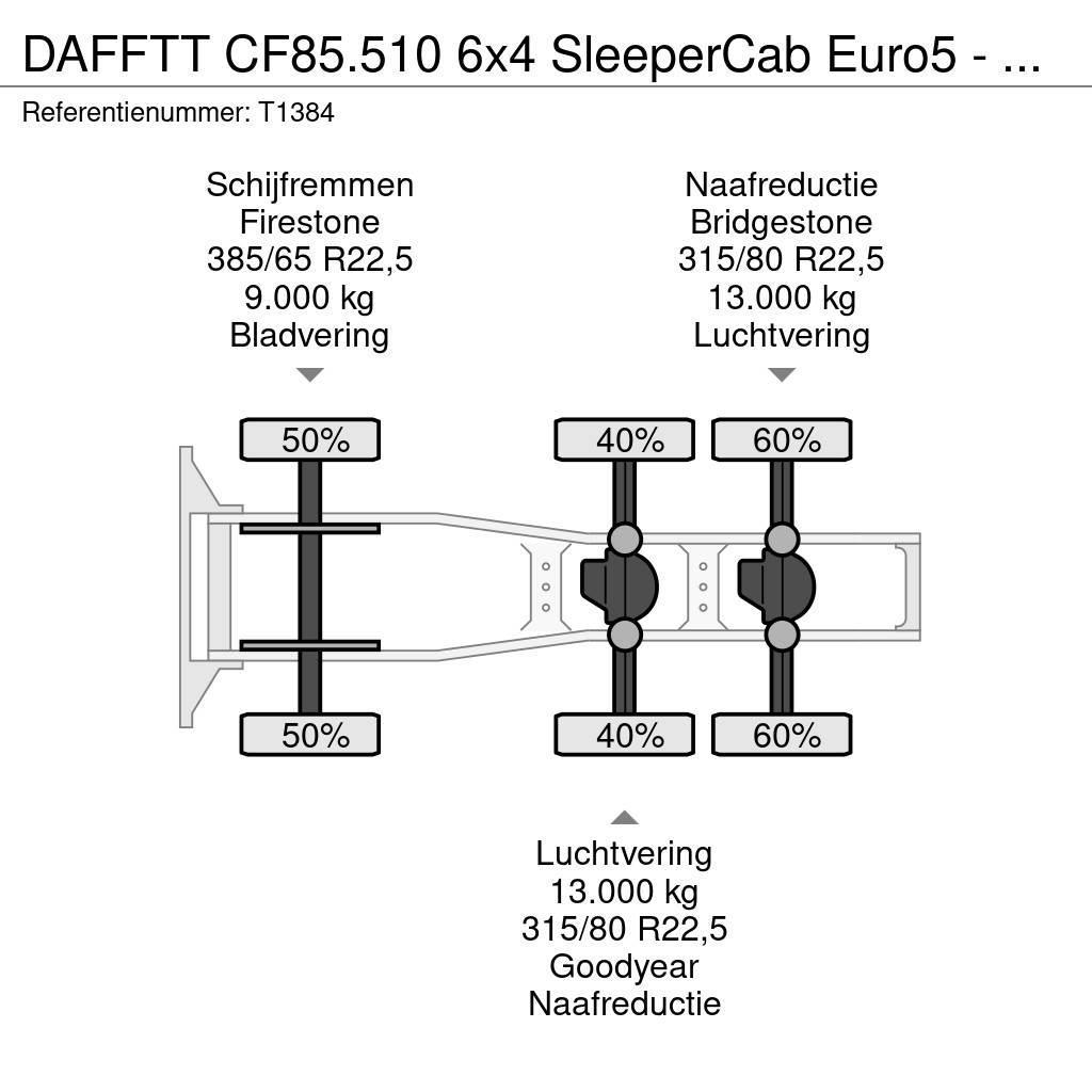 DAF FTT CF85.510 6x4 SleeperCab Euro5 - 189.000km Orig Nyergesvontatók