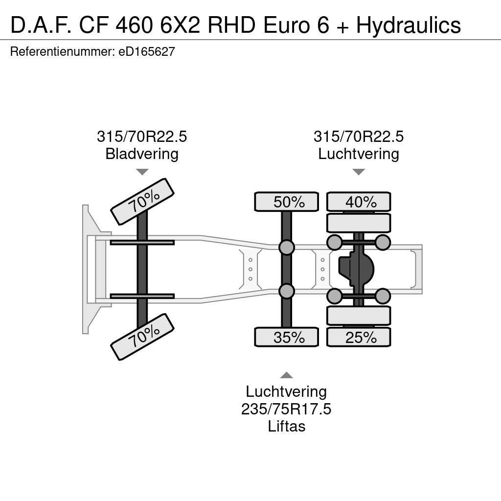 DAF CF 460 6X2 RHD Euro 6 + Hydraulics Nyergesvontatók