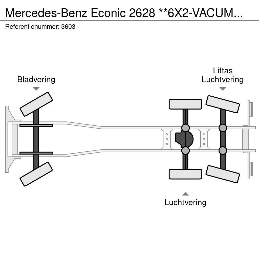 Mercedes-Benz Econic 2628 **6X2-VACUMTRUCK-HYDROCUREUR** Vákuum teherautok