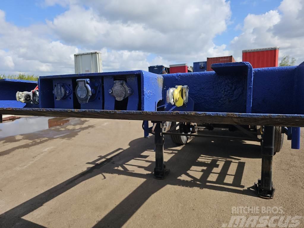 Renders 2 axle 20 ft container chassis steel springs bpw d Konténerkeret / Konténeremelő félpótkocsik