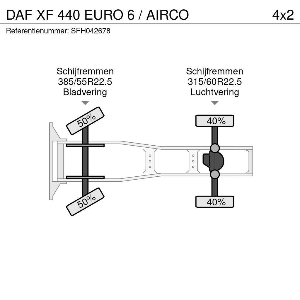 DAF XF 440 EURO 6 / AIRCO Nyergesvontatók