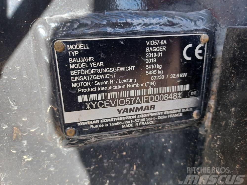 Yanmar VIO57-6A Mini kotrók < 7t