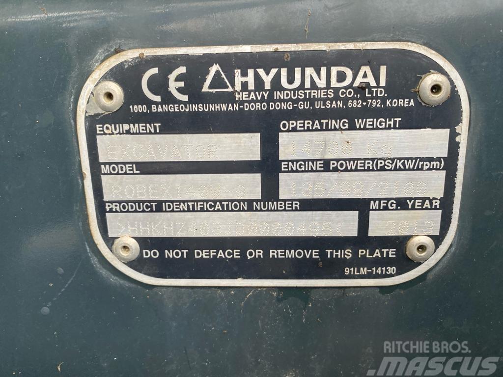 Hyundai 140w-9 Gumikerekes kotrók