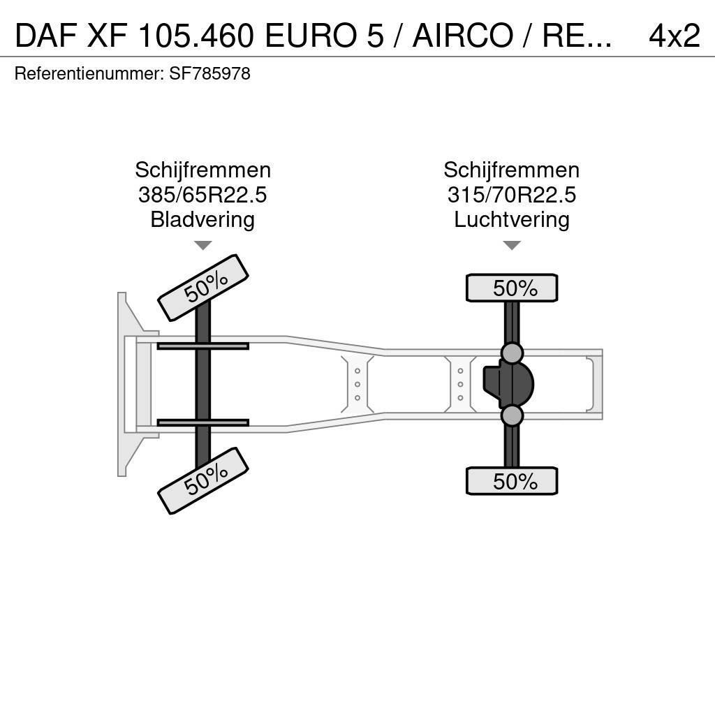 DAF XF 105.460 EURO 5 / AIRCO / RETARDER Nyergesvontatók
