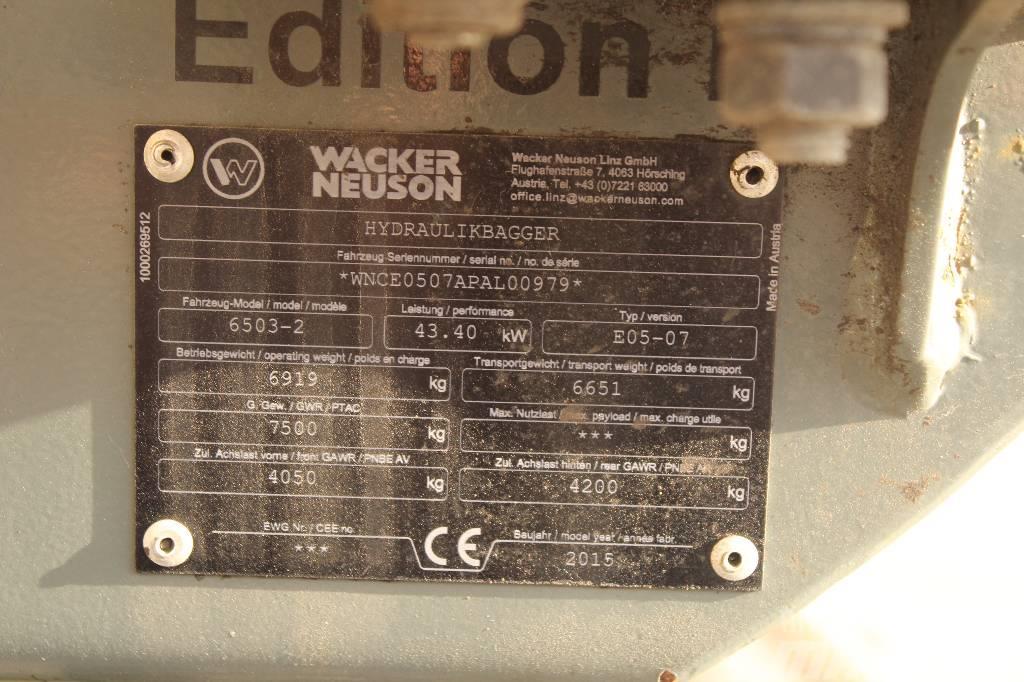 Wacker Neuson 6503 / Engcon, 5 työlaitetta, Rasvari, Lämmitin Gumikerekes kotrók