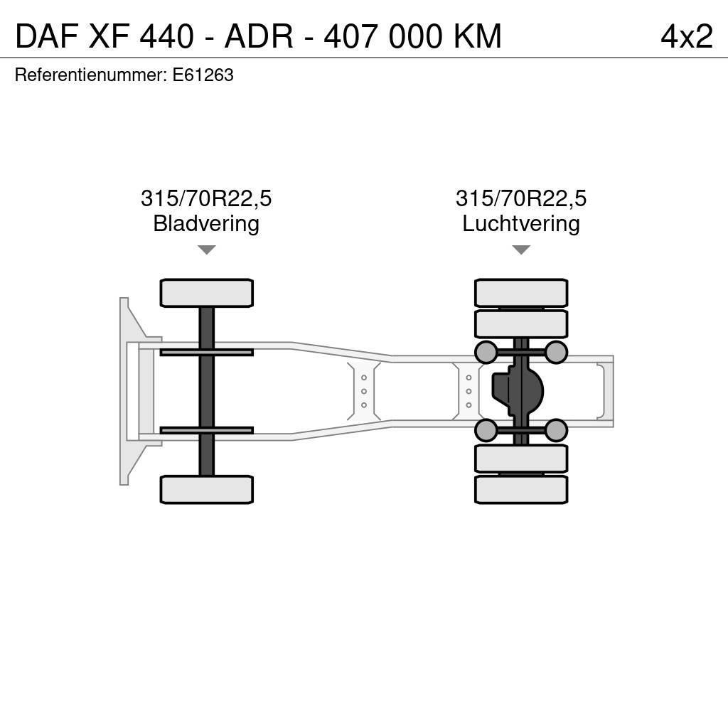 DAF XF 440 - ADR - 407 000 KM Nyergesvontatók