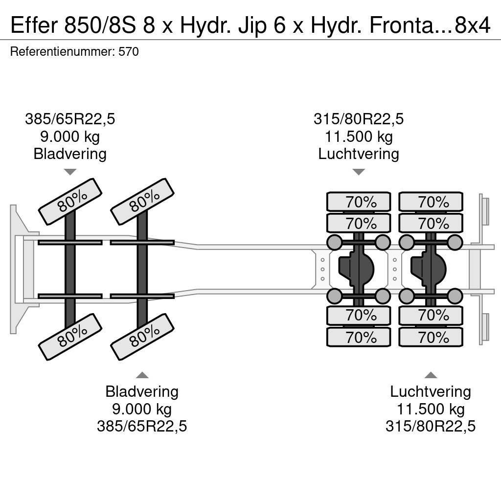 Effer 850/8S 8 x Hydr. Jip 6 x Hydr. Frontabstutzung Vol Terepdaruk