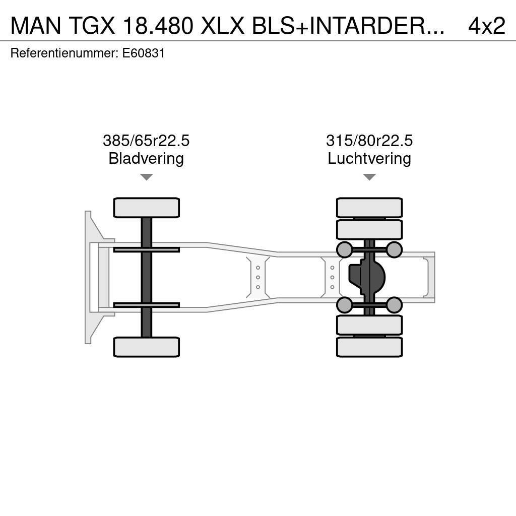 MAN TGX 18.480 XLX BLS+INTARDER+HYDR.+E6 Nyergesvontatók