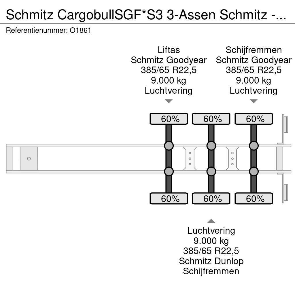 Schmitz Cargobull SGF*S3 3-Assen Schmitz - LiftAxle - All Connection Konténerkeret / Konténeremelő félpótkocsik