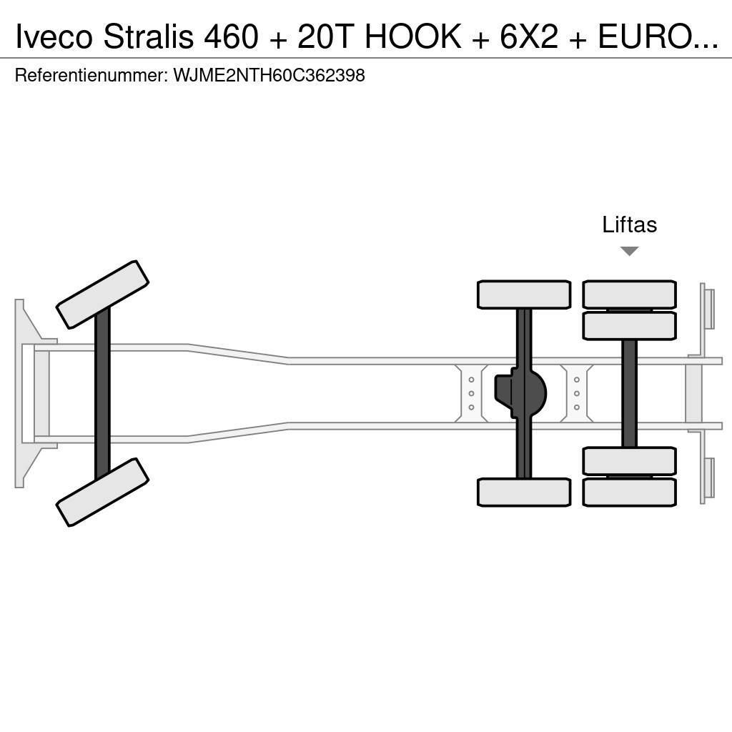 Iveco Stralis 460 + 20T HOOK + 6X2 + EURO 6 + 12 PC IN S Horgos rakodó teherautók
