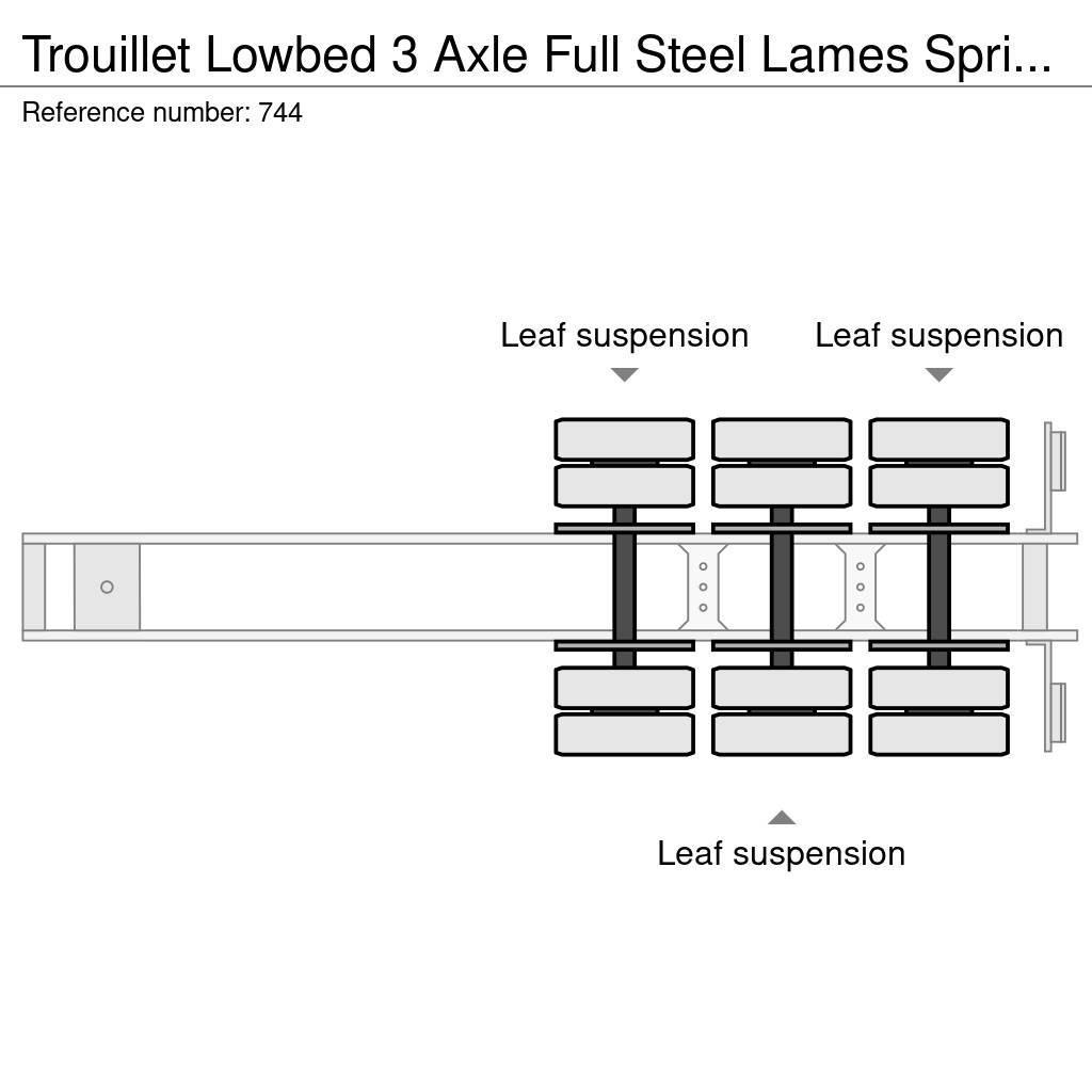 Trouillet Lowbed 3 Axle Full Steel Lames Spring Suspension 1 Mélybölcsős félpótkocsik
