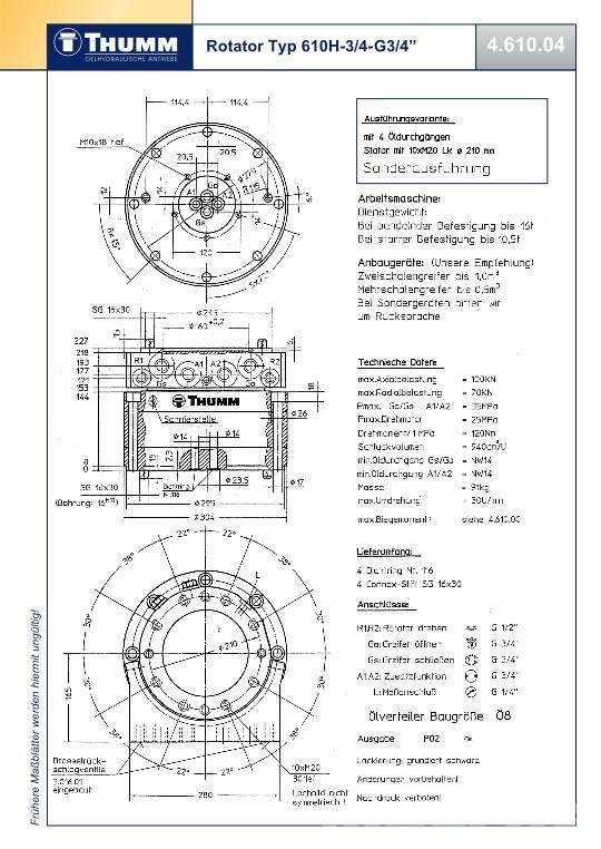 Thumm 610 H-2 | ROTATOR HYDRAULICZNY | 10 Ton Forgatók-Építőipar