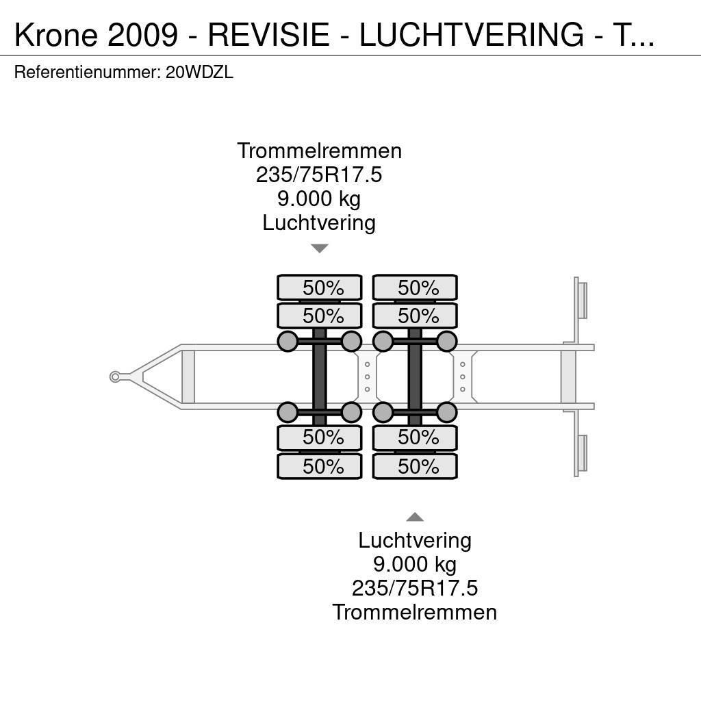Krone 2009 - REVISIE - LUCHTVERING - TROMMELREM Járműszállító pótkocsik