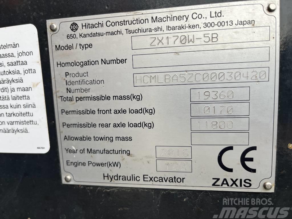 Hitachi ZX170W-5 2P Gumikerekes kotrók