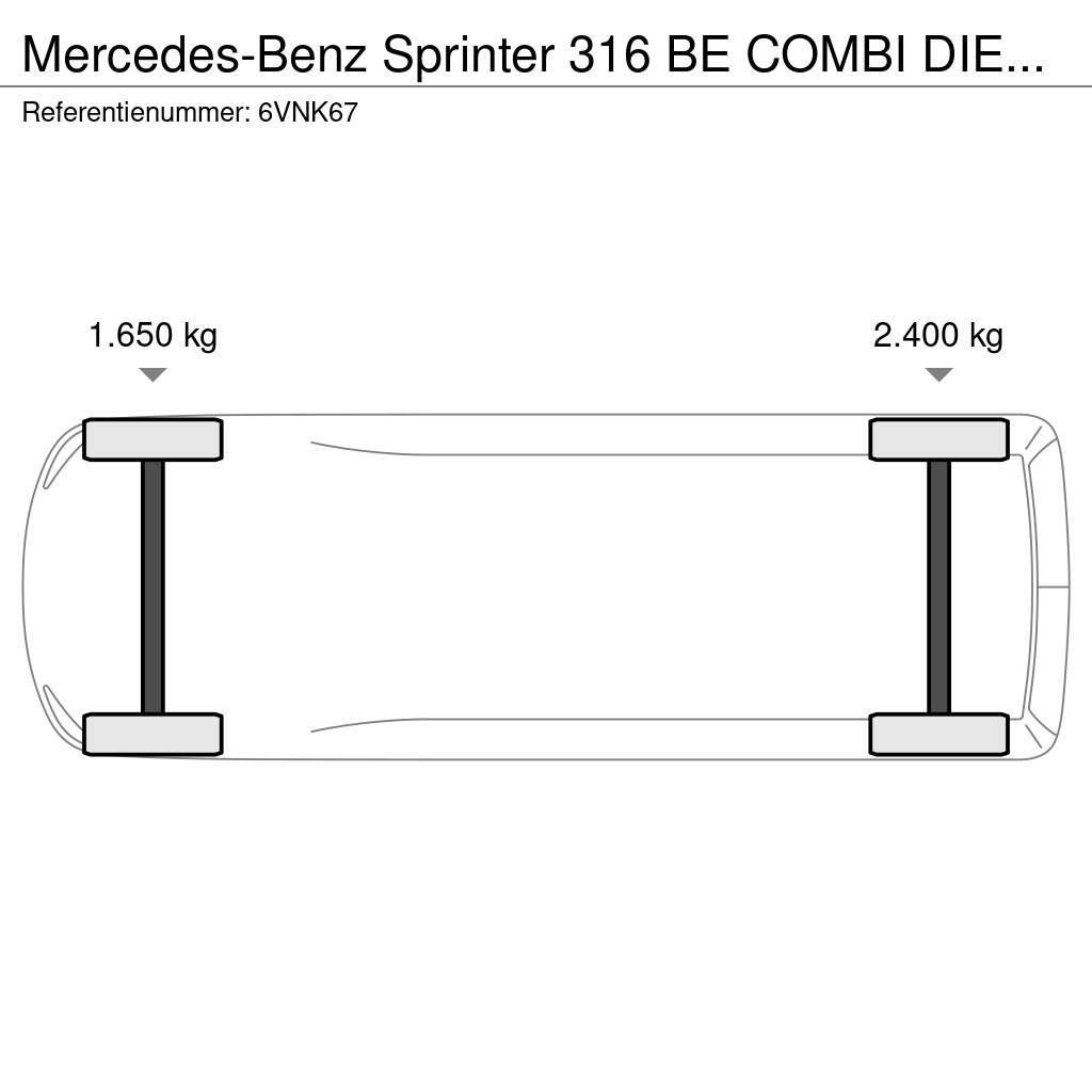 Mercedes-Benz Sprinter 316 BE COMBI DIEPLADER 3640kg loadcap Egyéb