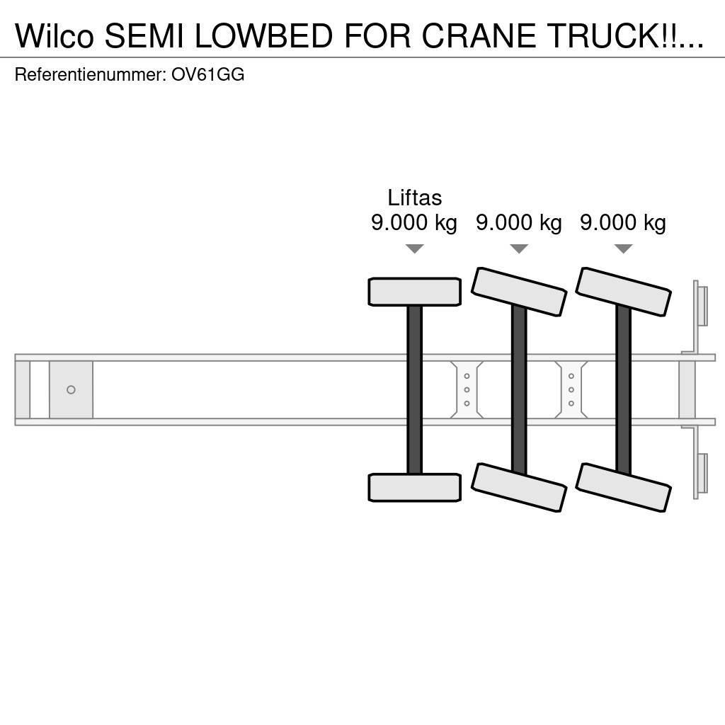 Wilco SEMI LOWBED FOR CRANE TRUCK!!2x steering axle Mélybölcsős félpótkocsik