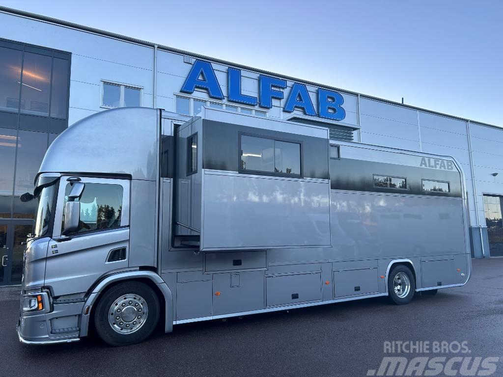 Scania P280 ALFAB Professional hästlastbil Állatszállító teherautók