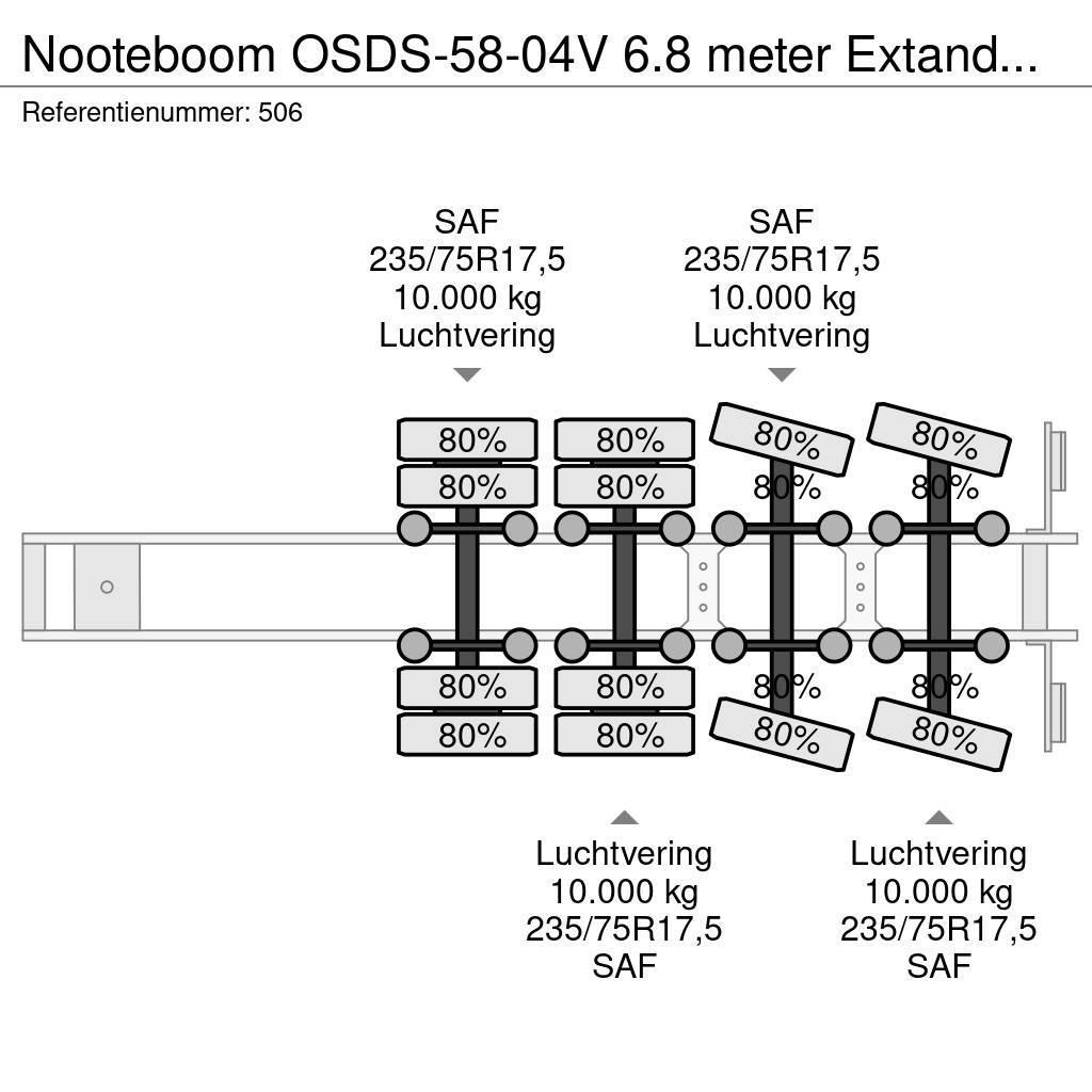 Nooteboom OSDS-58-04V 6.8 meter Extandable! Mélybölcsős félpótkocsik