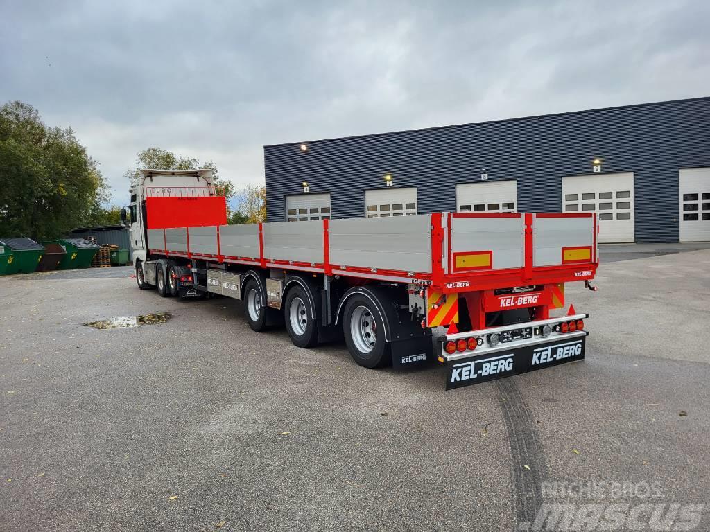 Kel-Berg D530V Åpen trailer Delbelastning 27 tonn Platós / Ponyvás félpótkocsik
