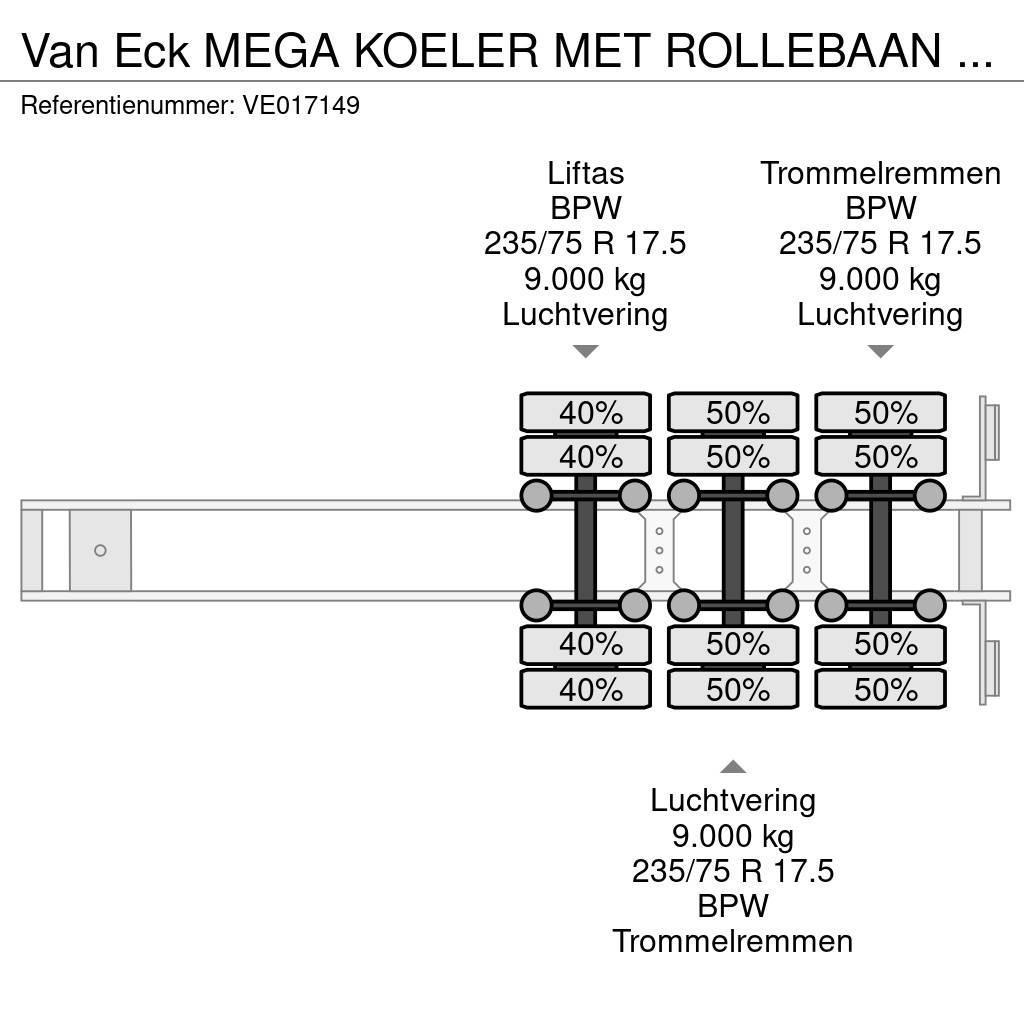 Van Eck MEGA KOELER MET ROLLEBAAN + CARRIER VECTOR 1800 Hűtős félpótkocsik
