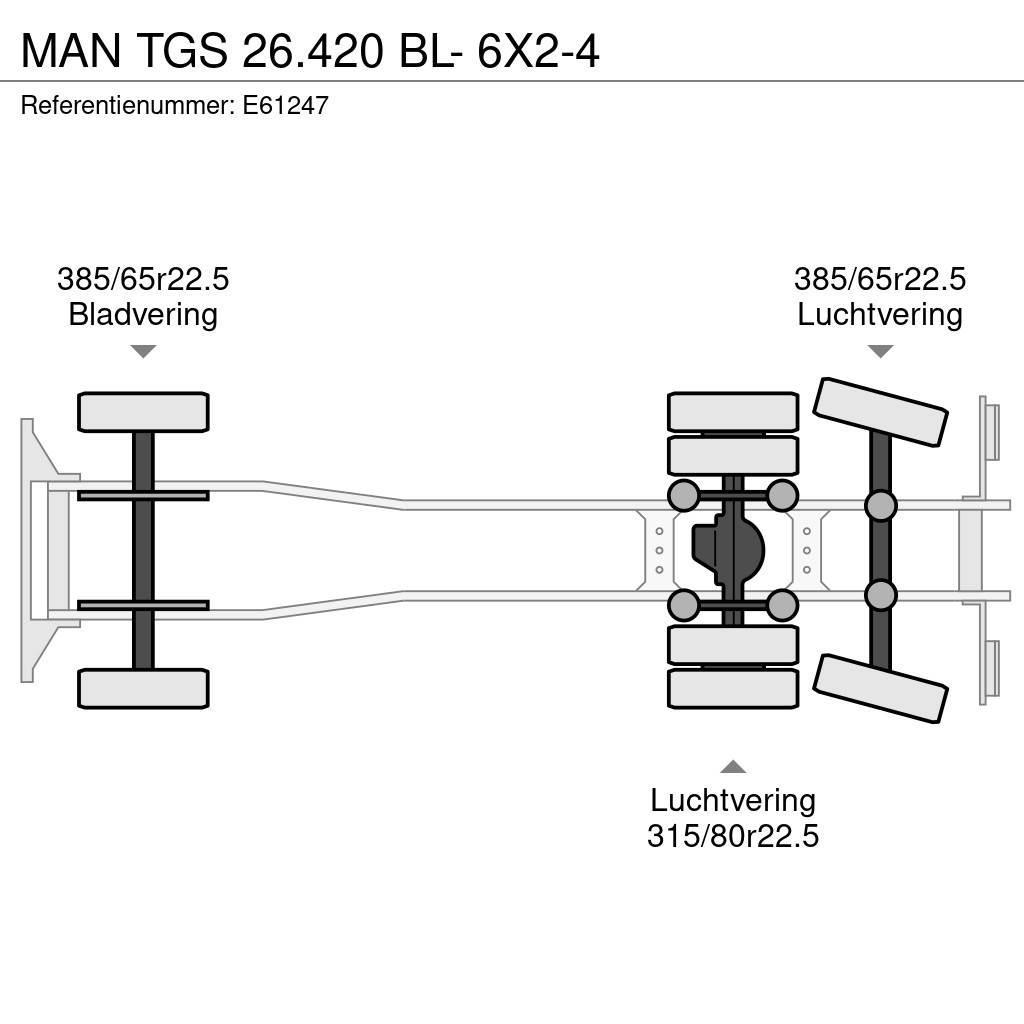 MAN TGS 26.420 BL- 6X2-4 Konténer keretes / Konténeres teherautók