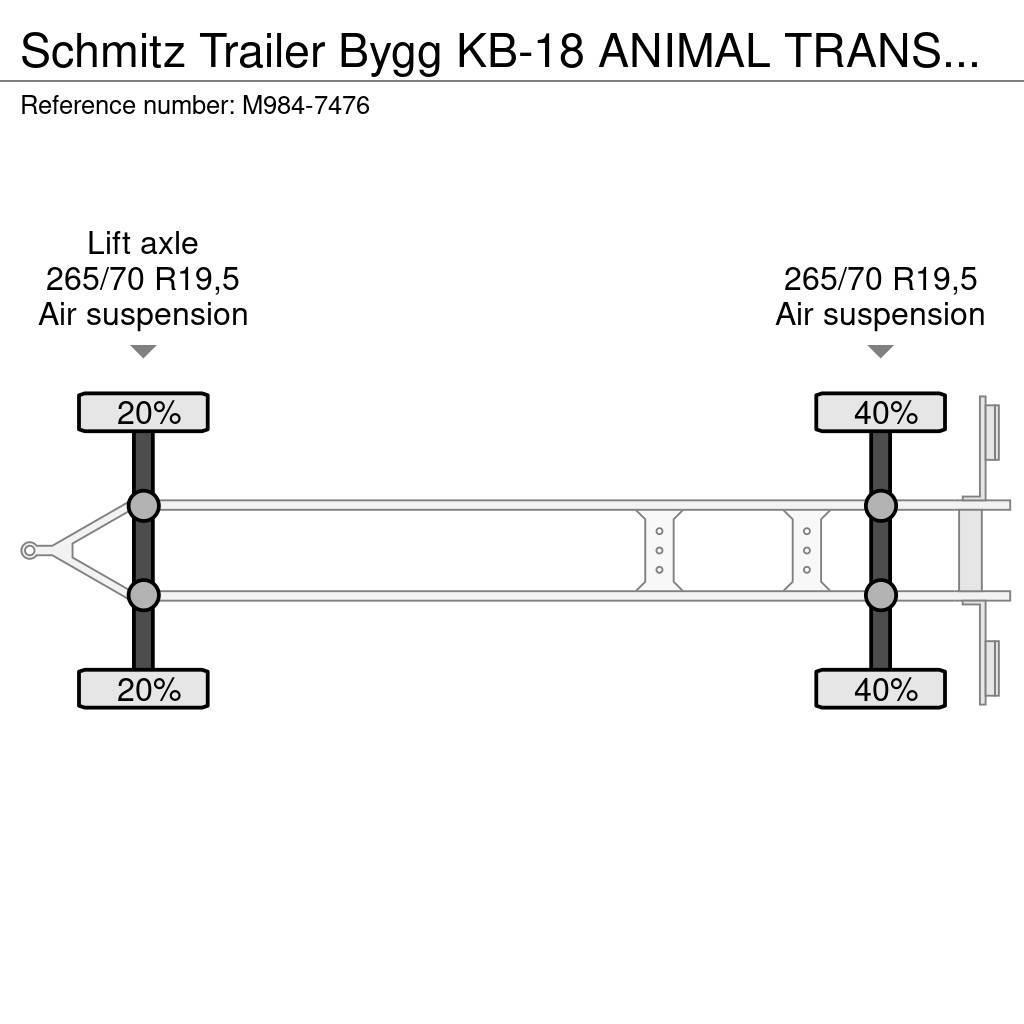 Schmitz Cargobull Trailer Bygg KB-18 ANIMAL TRANSPORT + BOX HEATING Állatszállító pótkocsik
