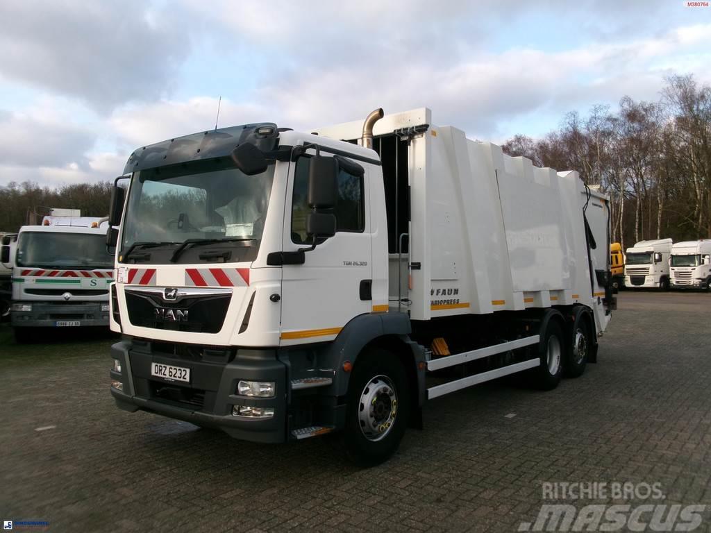 MAN TGM 26.320 6X2 Euro 6 RHD Faun refuse truck Hulladék szállítók