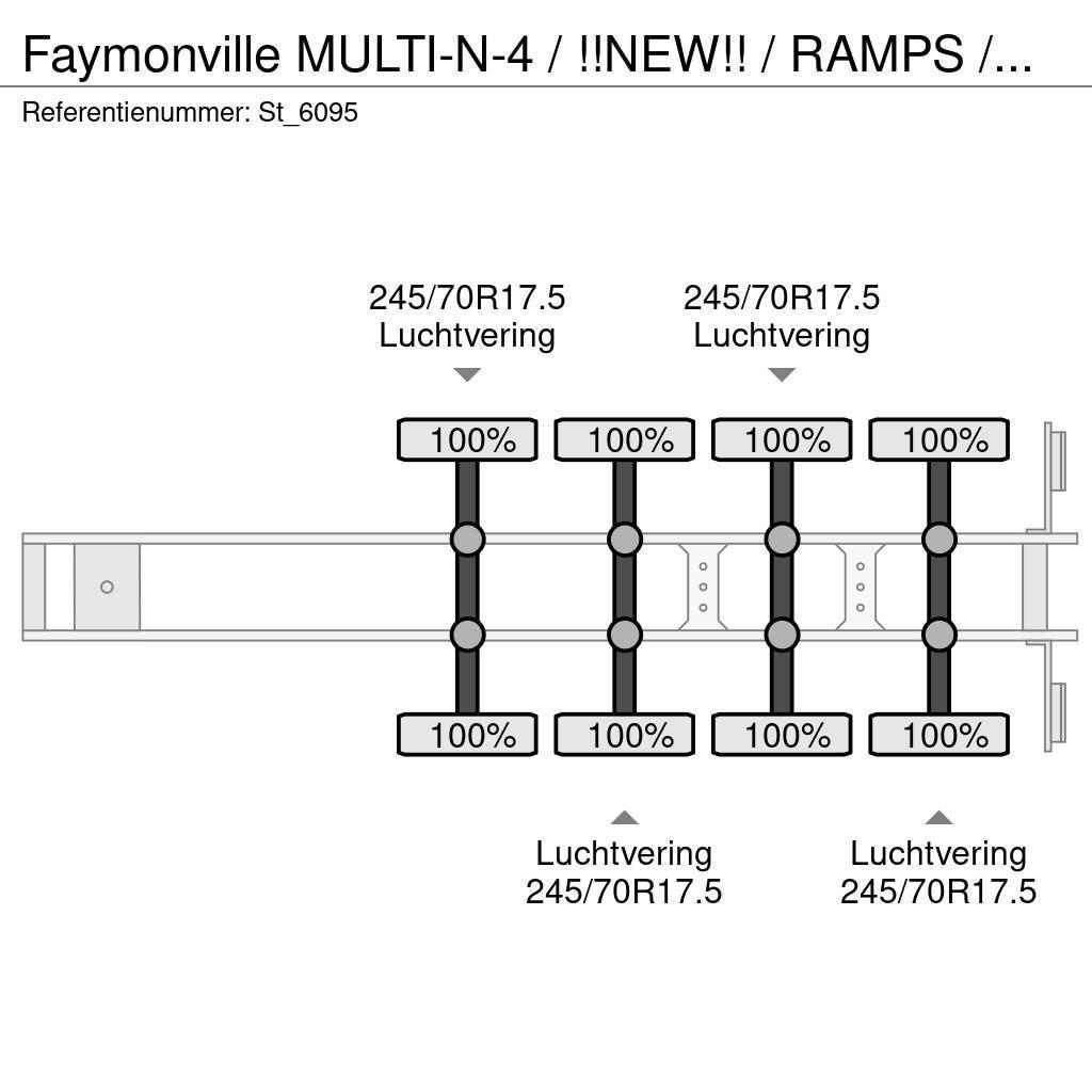 Faymonville MULTI-N-4 / !!NEW!! / RAMPS / WHEELWELLS/ EXTENDAB Mélybölcsős félpótkocsik